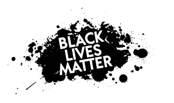 Black Lives Matter Vector Illustration Mit Grunge Text Und Schwarzem — Stockvektor