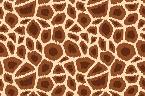 Fond Motif Girafe Tendance Texture Brune Naturelle Peau Animal Sauvage — Image vectorielle