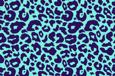 Son moda leopar desenli arka plan. El çizimi soyut vahşi hayvan çitası deri mavisi desen moda deseni, duvar kağıdı, kapak, afiş. Vektör illüstrasyonu.