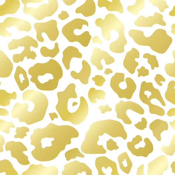 Trendy Gold Leopard Abstrakte Nahtlose Muster Wildtier Gepardenhaut Goldene Metallische — Stockvektor