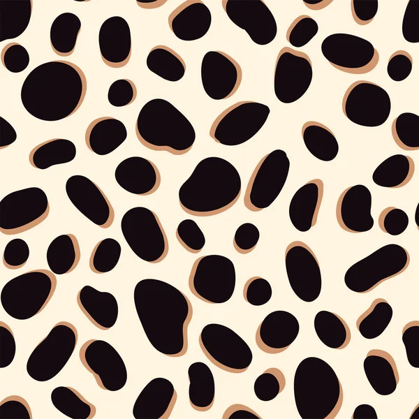Vector Trendy Leopardenfell Nahtloses Muster Abstraktes Wildtier Geparden Schwarze Flecken — Stockvektor
