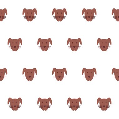 Beyaz arka plan üzerinde köpeklerle sorunsuz vektör desen