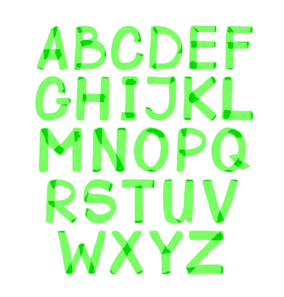 Lettres Alphabétiques Écrites Main Par Marqueur — Image vectorielle