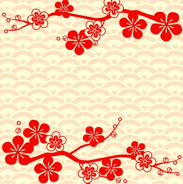 Motif Vectoriel Sans Couture Avec Belles Fleurs Rouges — Image vectorielle
