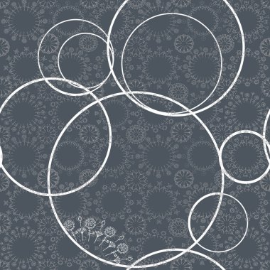 süslü sorunsuz vektör desen beyaz sircles ile