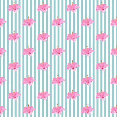 tropikal çiçek desenle sorunsuz vektör