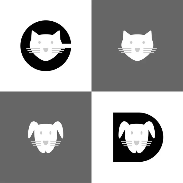 Бесшовный Векторный Рисунок Кошками Собаками — стоковый вектор