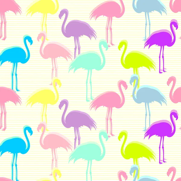 Bezszwowe Tło Flamingi Tekstura — Wektor stockowy