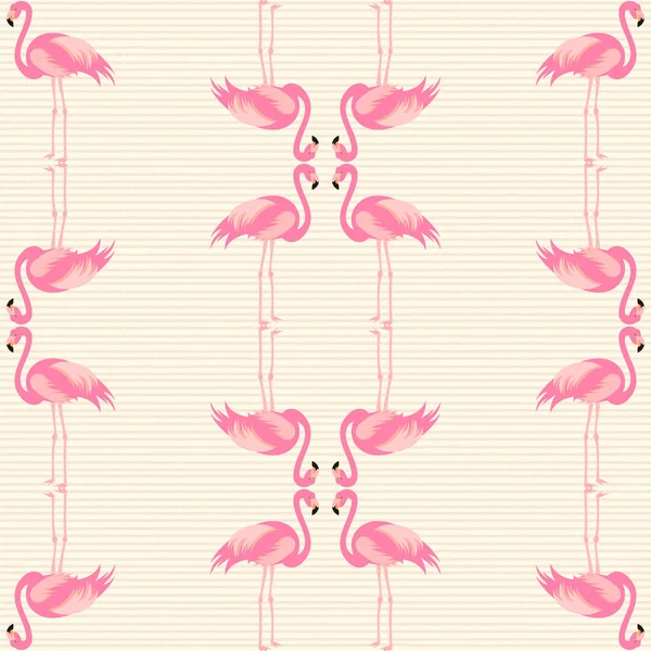 Vektorillustration Mit Flamingos Vögeln — Stockvektor