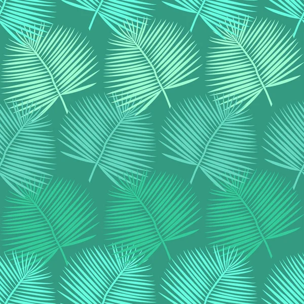 Motif Sans Couture Avec Feuilles Tropicales Vertes — Image vectorielle