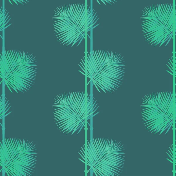 Бесшовный Векторный Рисунок Тропическими Листьями — стоковый вектор