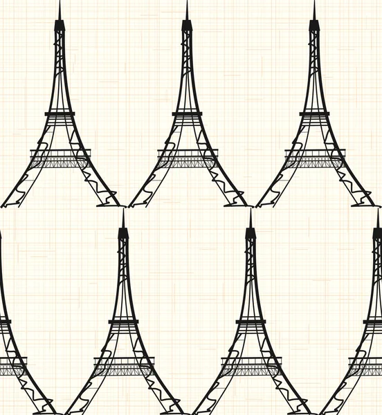 Seamless Vector Pattern Eiffel Towers — Stock Vector