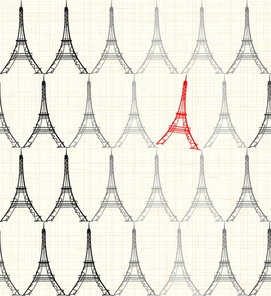 Motif Vectoriel Sans Couture Avec Tours Eiffel — Image vectorielle