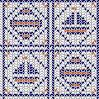 Dikişsiz örgü vektör desen deniz tarzı