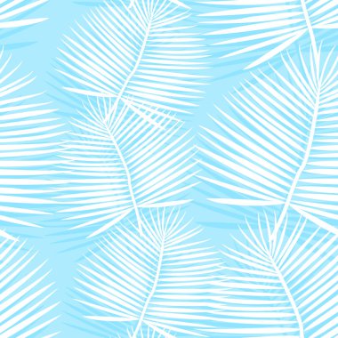 renkli tropikal yaprak yeşil, mavi ile seamless modeli