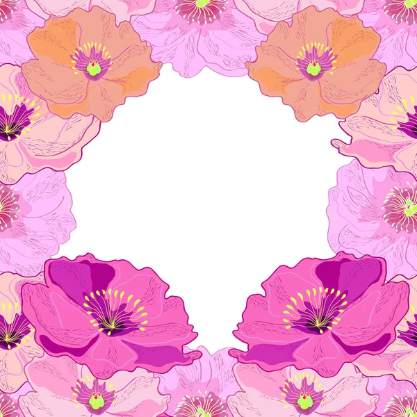 Fundo Vetor Sem Costura Com Flores Tropicais Rosa — Vetor de Stock