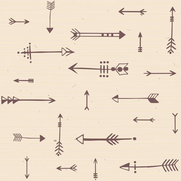 Seamless Vector Background Various Arrows — Stock Vector