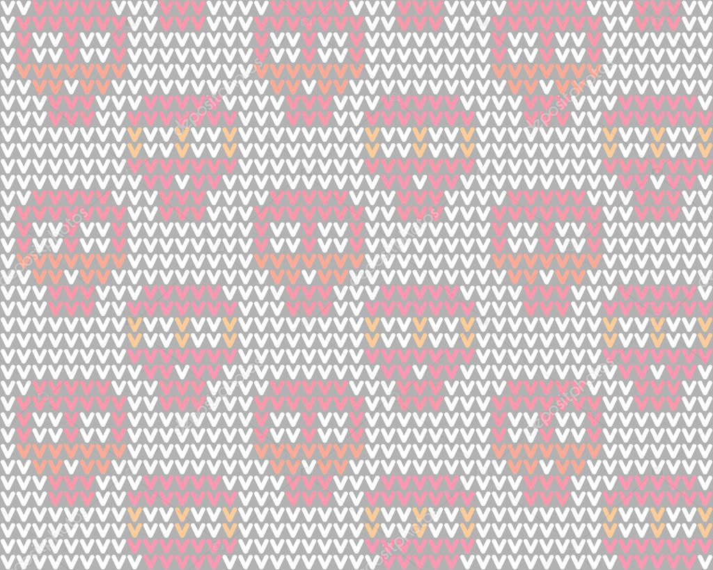Seamless knitted pattern with Pink Skulls