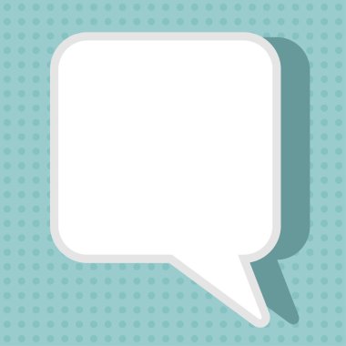 mavi zemin üzerine beyaz konuşma balonu simgesinin