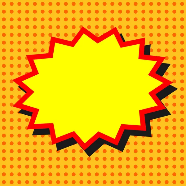 Bulle Émotionnelle Forme Étoile Aux Couleurs Jaune Rouge — Image vectorielle
