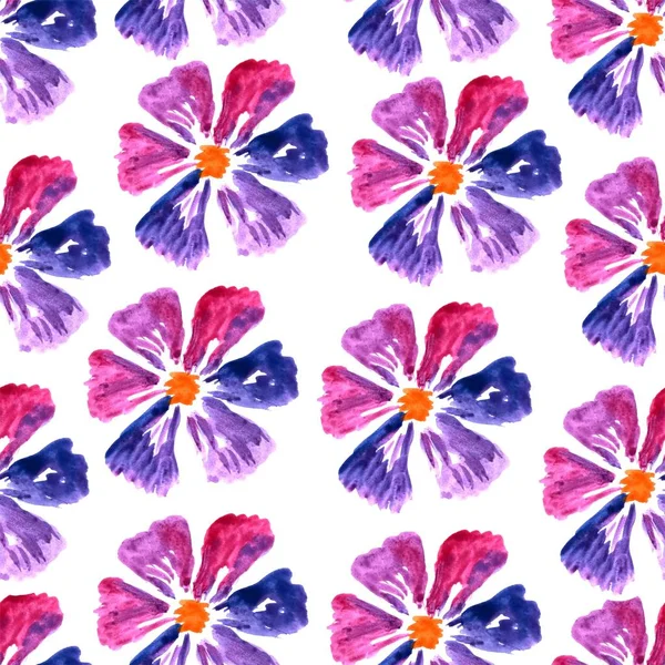 seamless background illustration of purple flowers