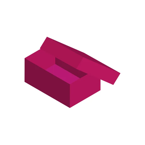 Realistische Schachtel mit Deckel auf weißem Hintergrund. 3D-Illustration für Design. offene Kiste. Vektorillustration. — Stockvektor
