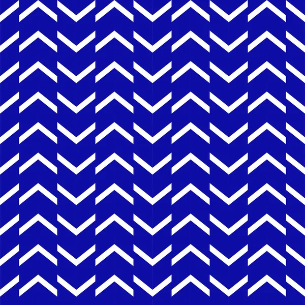 Modèle vectoriel Zigzag. Lignes intermittentes bleues et blanches. Illustration simple et tendance — Image vectorielle