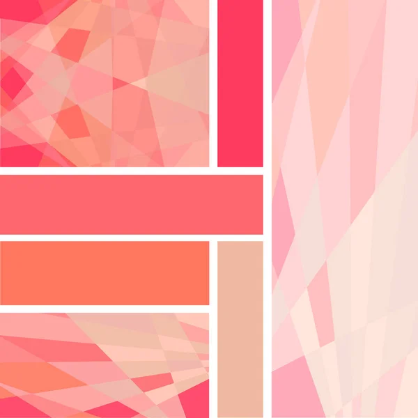 Paleta de diferentes tonos de Coral Viviente de moda. Set creativo en rosa moderno y colorido. Dibujo vectorial . — Vector de stock