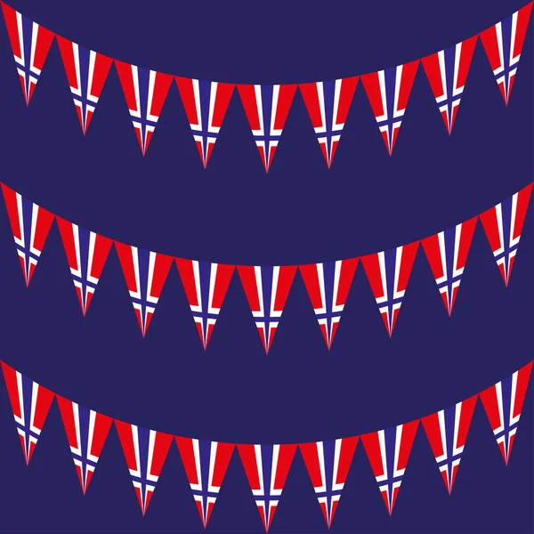 Бесшовный фон с национальным флагом Норвегии. Патриотический фон ко Дню Независимости Норвегии. Шаблон для оформления географических, туристических, спортивных страниц. Векторный узор для праздничного дизайна . — стоковый вектор