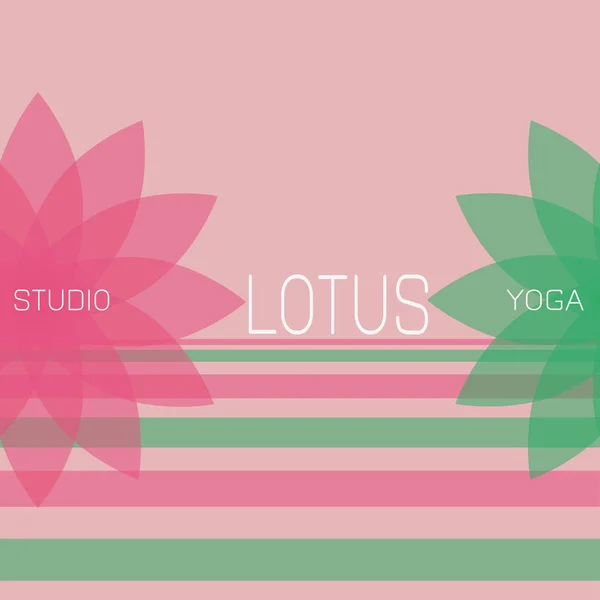 Lotus yoga studio with sample logo.