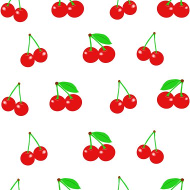 Kiraz ile Seamless modeli. vektör - illüstrasyon.