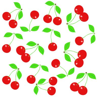 Desen kiraz ile. -İllüstrasyon.