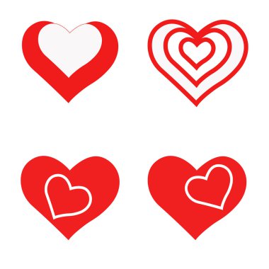 Kalpler tatil için ayarla. set tasarımı için Kalpler