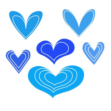 Kalpler tatil için ayarla. set tasarımı için Kalpler