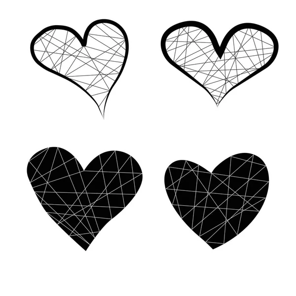 Gran conjunto de varias plantillas de corazón. Colección corazones diferentes . — Vector de stock