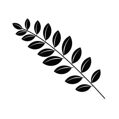 Yaprakları. Vektör çizim, beyaz izole.