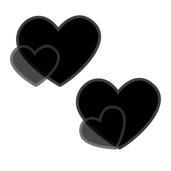 Gran conjunto de varias plantillas de corazón. Colección corazones diferentes . — Vector de stock