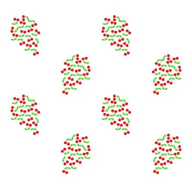 Desen kiraz ile. -İllüstrasyon.