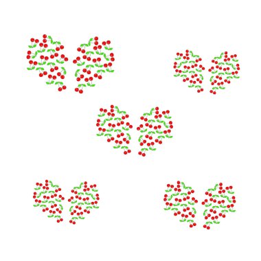 Desen kiraz ile. -İllüstrasyon.