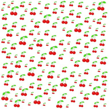 Desen kiraz ile. -İllüstrasyon.