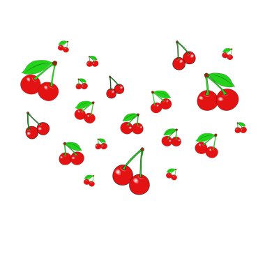 Desen kiraz ile. -İllüstrasyon.