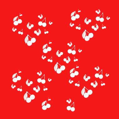 Desen kiraz ile. -İllüstrasyon.