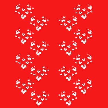 Desen kiraz ile. -İllüstrasyon.