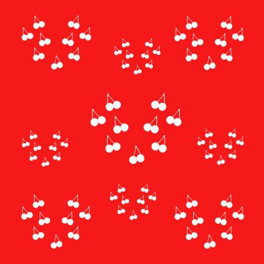 Desen kiraz ile. -İllüstrasyon.