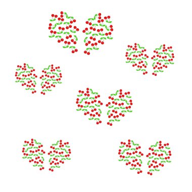 Desen kiraz ile. -İllüstrasyon.