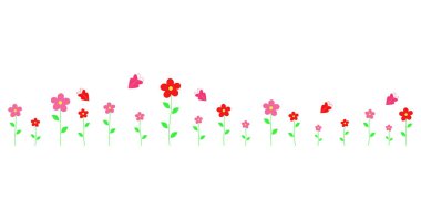 Çiçekler beyaz zemin üzerinde. Tasarım öğeleri için senin iş.