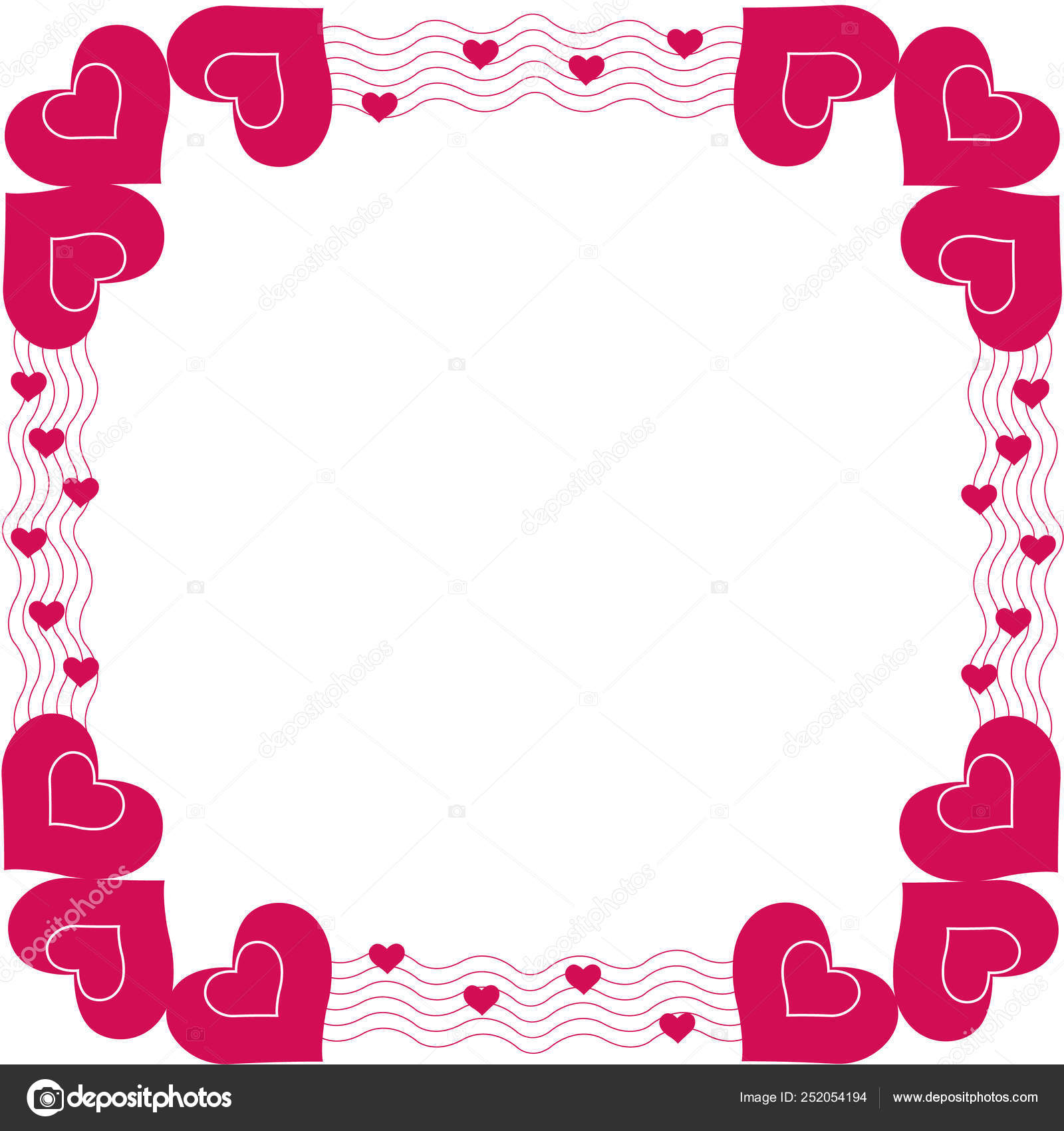 Heart Of Hearts Frame Stock Illustration - Download Image Now - Border -  Frame, Heart Shape, Horizontal - iStock