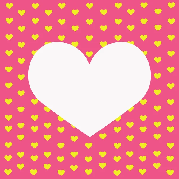 Marco de fondo de San Valentín con adorno en forma de corazón. Escucha. — Vector de stock