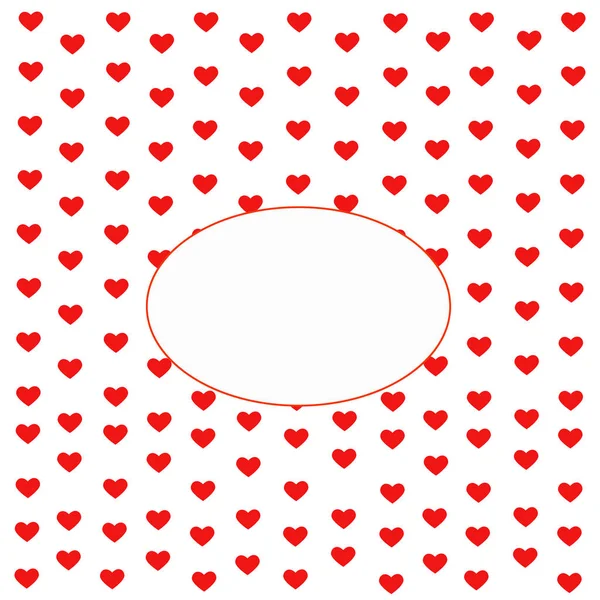 Día de San Valentín. Marco del corazón con espacio para texto . — Vector de stock
