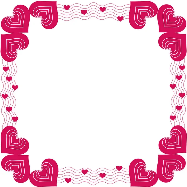 Valentinstag Hintergrund Rahmen mit herzförmigen Ornament. hören — Stockvektor
